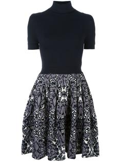 расклешенное платье с отворотной горловиной Balenciaga Vintage