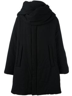 стеганое пальто с воротником-шарфом Yohji Yamamoto