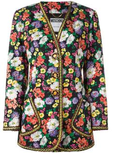 пиджак с цветочным принтом Moschino Vintage