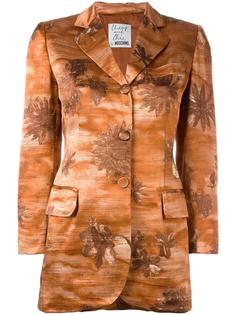 пиджак с цветочным узором Moschino Vintage