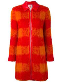 пальто на молнии в клетку Courrèges Vintage