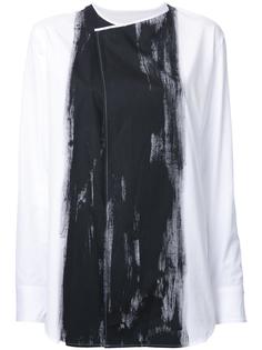 блузка с контрастной отделкой Yohji Yamamoto