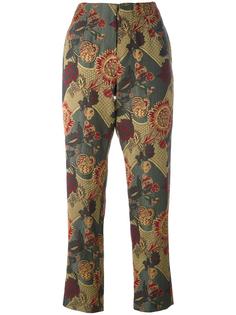 брюки с цветочным принтом Uma Wang