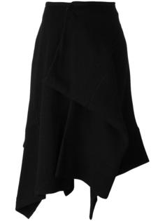 асимметричная юбка с запахом Yohji Yamamoto