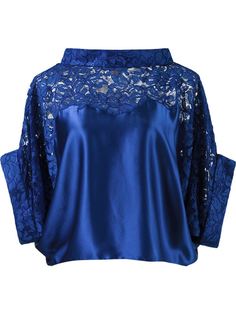 укороченная кружевная блузка Martha Medeiros