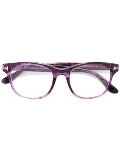 очки в овальной оправе Tom Ford Eyewear