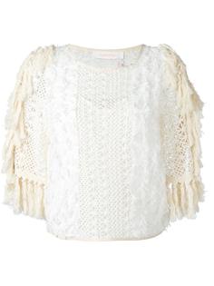топ ажурной вязки с бахромой See By Chloé
