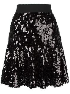 юбка с баской и пайетками Dolce & Gabbana