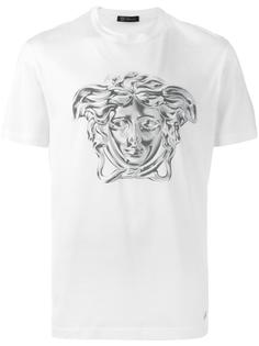 футболка с принтом Medusa оттенка металлик Versace