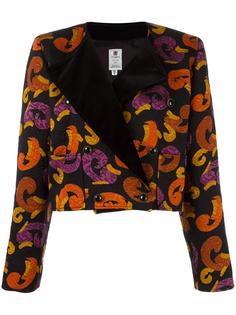 жаккардовый укороченный пиджак  Emanuel Ungaro Vintage