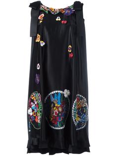 платье с цветочной вышивкой Fendi