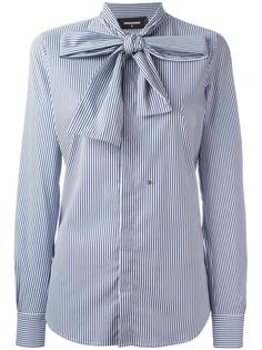 рубашка в полоску с бантом Dsquared2