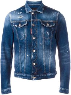 джинсовая куртка с потертой отделкой Dsquared2