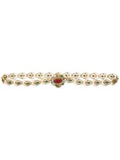 филигранный ремень с жемчугом и бирюзой Chanel Vintage
