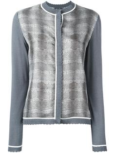 кардиган в полоску с эффектом змеиной кожи Salvatore Ferragamo