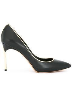 туфли-лодочки с золотистой отделкой Casadei