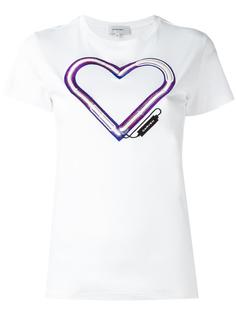 футболка с вышивкой сердца Carven
