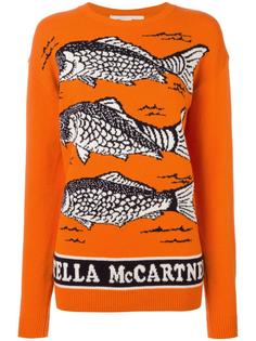 джемпер с рисунком рыб вязки интарсия Stella McCartney