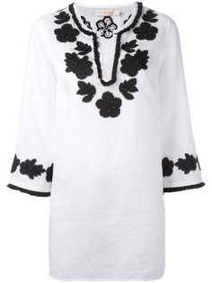 блузка с цветочной вышивкой Tory Burch