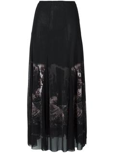 полупрозрачная юбка с рисунком Jean Paul Gaultier Vintage