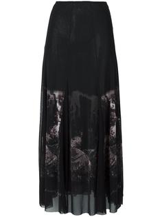 полупрозрачная юбка с рисунком Jean Paul Gaultier Vintage