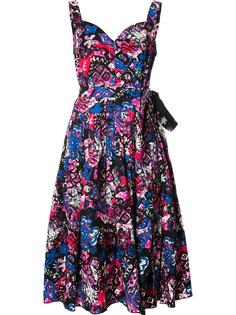 плиссированное платье с цветочным принтом Marc Jacobs