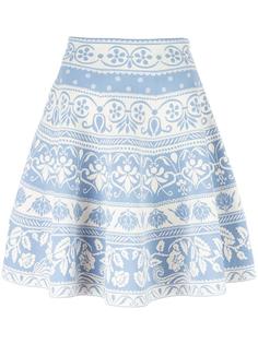 жаккардовая юбка мини Alexander McQueen