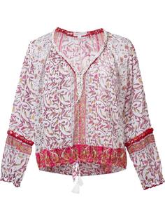 блузка с цветочной вышивкой Poupette St Barth