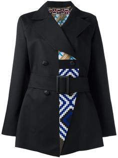 пальто с геометрическим рисунком Issey Miyake
