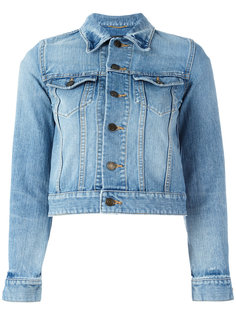 джинсовая куртка с заплаткой Love Saint Laurent