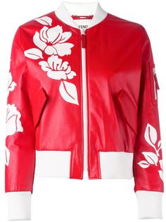 куртка-бомбер с цветочным принтом  Fendi