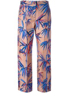 укороченные брюки с растительным принтом Emilio Pucci