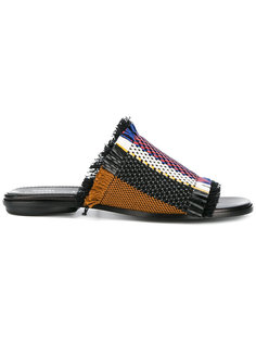 полосатые плетеные шлепанцы Proenza Schouler