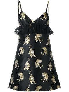 жаккардовое платье с тиграми Giamba