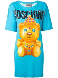 платье-футболка с принтом медведя Moschino
