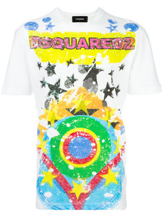 футболка с принтом звезд Dsquared2