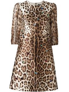 платье с леопардовым узором Dolce & Gabbana