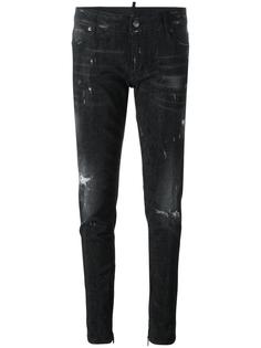 узкие джинсы с заклепками Dsquared2