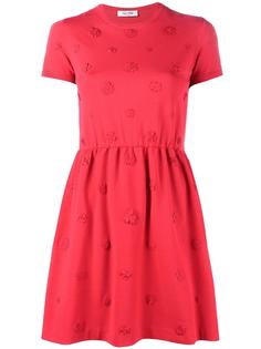 платье с цветочной аппликацией Valentino