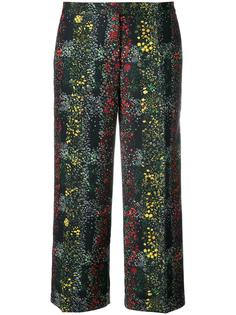 укороченные брюки с цветочным принтом  Marco De Vincenzo