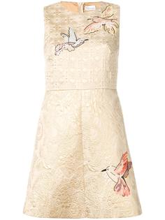 жаккардовое платье с птицами Red Valentino