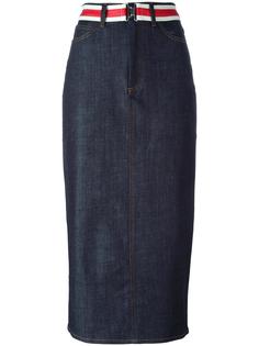 длинная джинсовая юбка Victoria Victoria Beckham