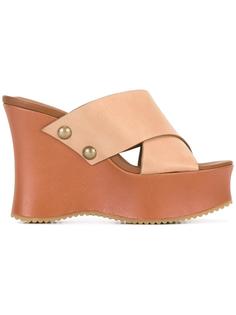 босоножки на танкетке See By Chloé