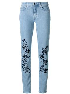 джинсы скинни с вышивкой Victoria Victoria Beckham