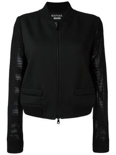 куртка-бомбер с рукавами в дырочку Boutique Moschino