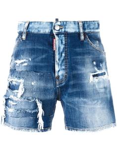 рваные широкие шорты Dsquared2