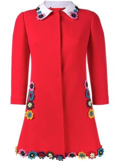 пальто с цветочным украшением Mary Katrantzou