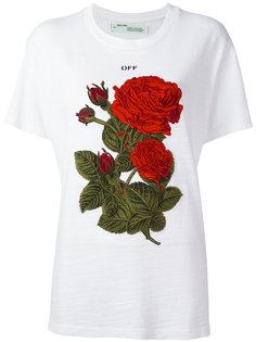 футболка с вышивкой роз Off-White