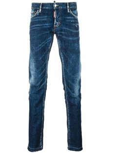 узкие джинсы с имитацией заломов Dsquared2
