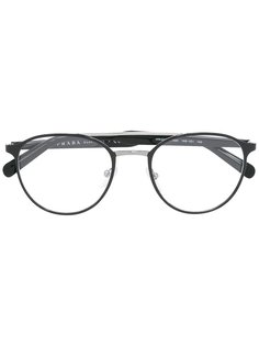 очки с круглой оправой Prada Eyewear